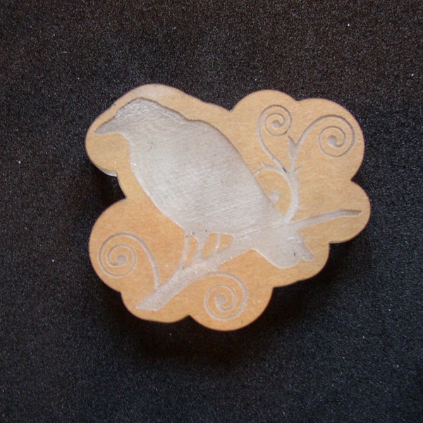 MOLD * Raven/Crow on Swirly Branch * Silicone Mold * Phone Grip * Keychain * Coaster * Ornaments * Resin * Epoxy * Mold