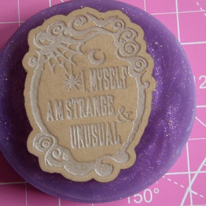 MOLD * I Myself am Strange and Unusual * Silicone Mold* Keychains * Magnet * Luggage Tag * Zipper Pull * Jewelry * Resin * Epoxy * Molds