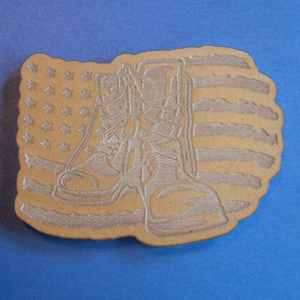 American Flag * Combat Boots * Acrylic Blank for Making Silicone Molds