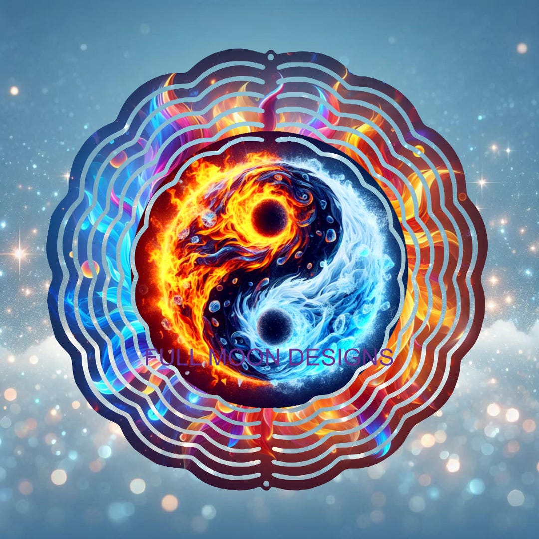 Magical * Colorful * Fire and Ice Yin Yang * Wind Spinner PNG for ...
