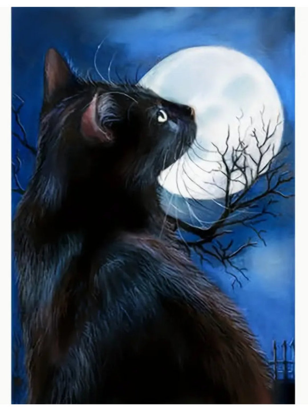 BEAUTIFUL! Black Cat * Full Moon * Halloween * Witchy * 5D Diamond