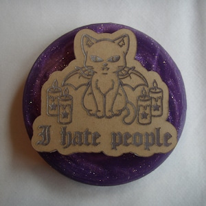MOLD * FUNNY! Witch Cat * I Hate People * Mold * Silicone Mold * Keychain * Magnet * Ornament * Zipper Pull * Resin * Epoxy * Molds