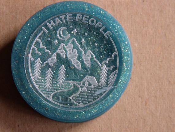 MOLD FUNNY I Hate People Camping Silicone Mold Handmade