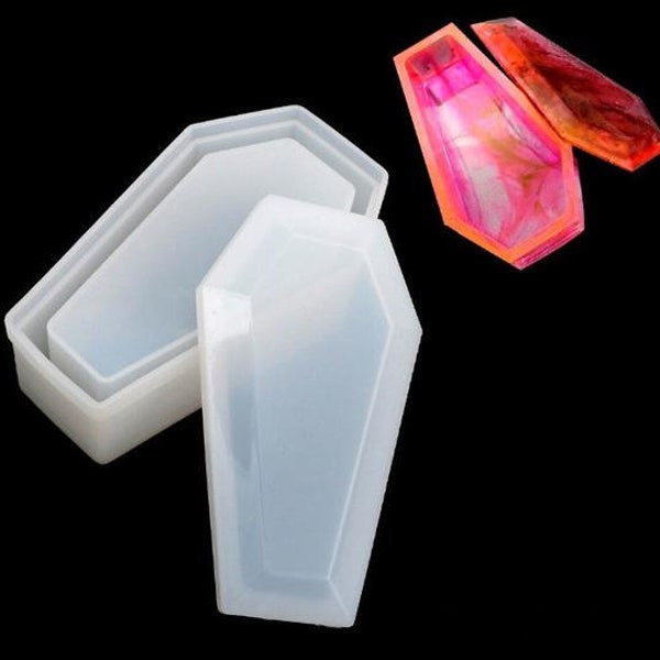 READ FIRST! B Grade! Discoloration and Flaws * Coffin Box * B GRADE! Silicone Mold * Casket * Trinket Box * Resin * Epoxy * Mold