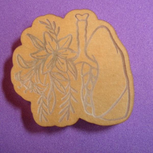 Floral Lungs * Medical * Acrylic Blank for Making Silicone Molds