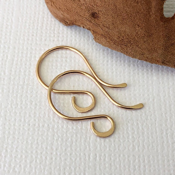 Gold Filled French Hook Earring Finding 14k Gold Filled French Hook Hammered Finding For Jewelry Making Gold Filled Ear Wire Component