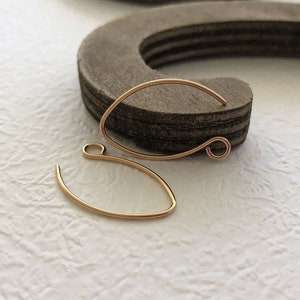 Gold Filled Ear wire, Jewelry making supply for earring, Gold ear hook finding, Handmade component earring hook