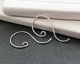 Sterling Silver Ear Wire French Hook Earring Supply For Jewelry Making Silver Ear Wire Handmade Earring Hook Silver Wire Earring Component
