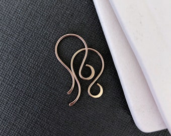 10k Solid Gold Ear Wire, Handmade 10k Earring Hook, Jewelry finding for Earring