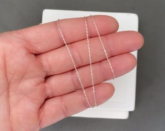 Dainty Chain 925 Sterling Silver, Necklace Bracelet or Anklet Chain,  Simple Thin Jewelry Stacking Chain