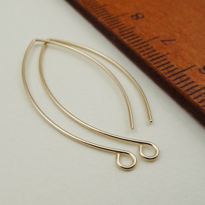 Earring Hook Gold Filled French Ear Wire, Handmade Jewelry Making Supplies,  Findings For Earring Upgrade