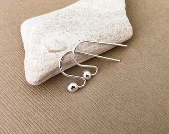 French Ear Hook, Sterling Silver Ball End Ear Wire,  Argentium Earring Hook, Finding Supply For Making Earrings