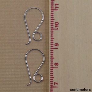 Large Loop Earring Wires Hammered 20 gauge Earwires Sterling Silver French Ear Hooks Handmade Minimalist Ear Wires zdjęcie 5