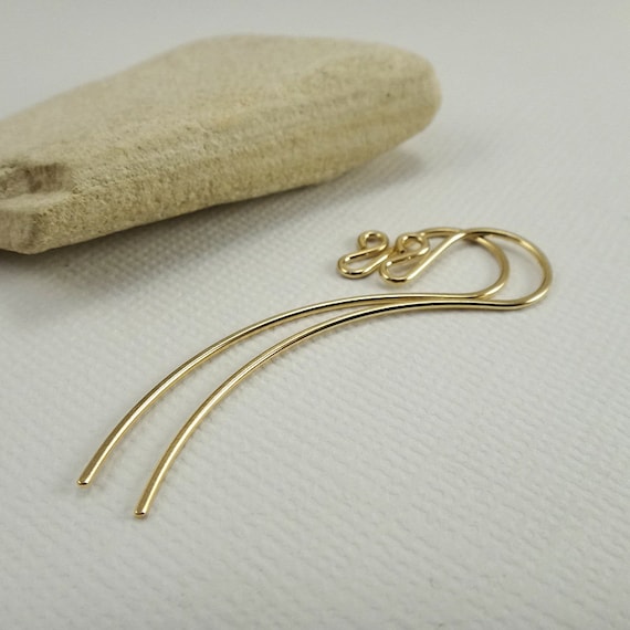Long French Hook Ear Wires Gold Filled Earring Supplies Fish Hook Earwires  Long Shepherds Hook Ear Hooks Earring Finding 