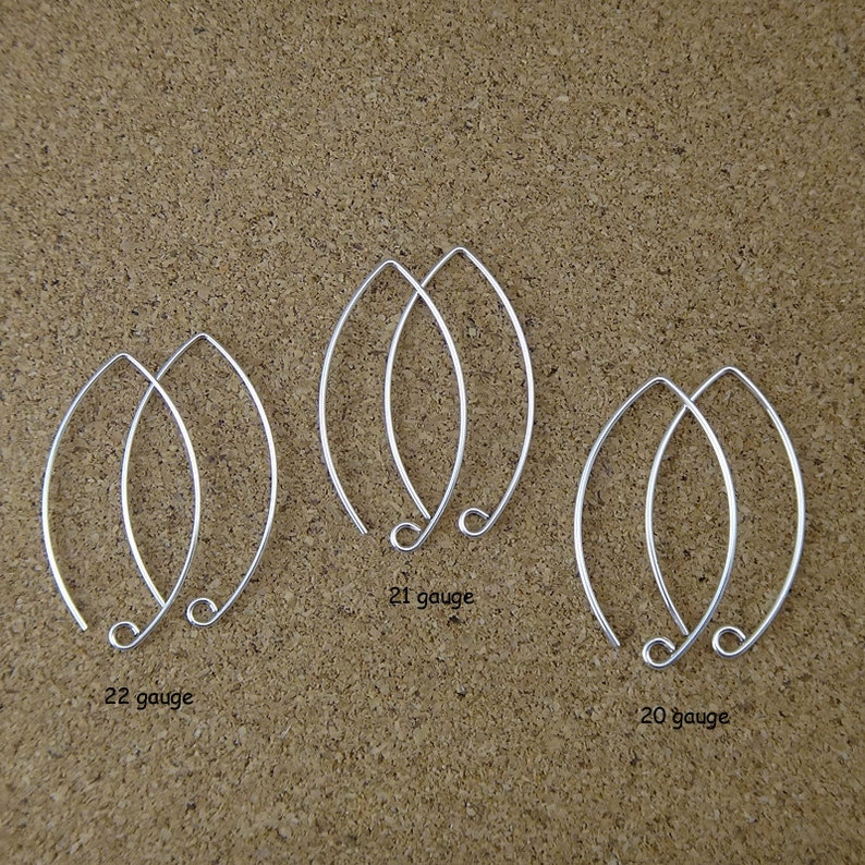 Sterling Silver Earring Hooks Large Leaf Ear Wires | Etsy