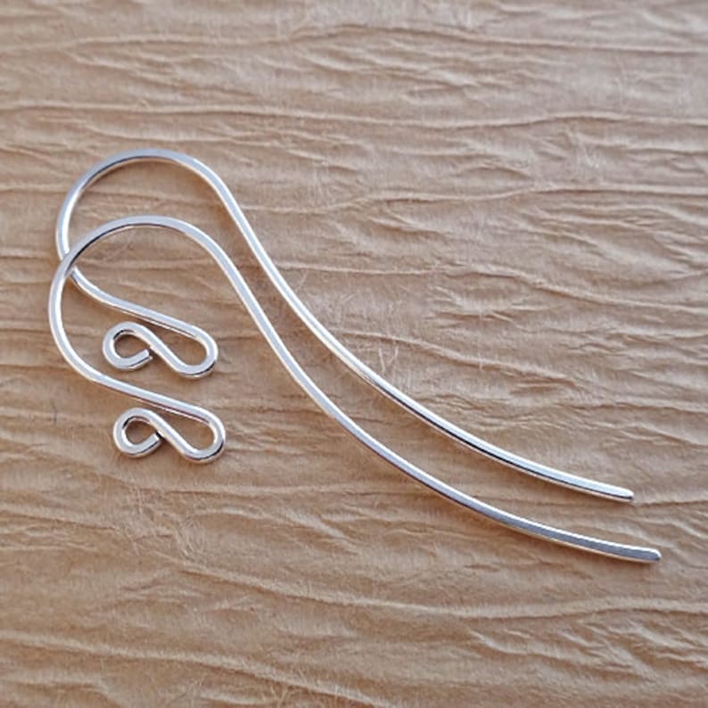 French Hook Ear Wires 20 Gauge Sterling Silver Earring Etsy