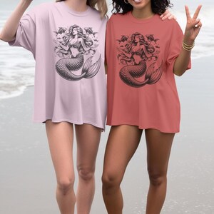 Mermaid T-Shirt, Under the Sea Graphic Tee, Ocean Lover Shirt, Unisex Cotton Top, Nautical Theme Apparel