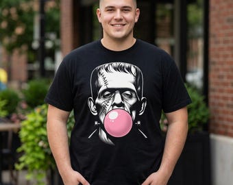 Camiseta de Frankenstein y el Monstruo de Chicle / Camiseta gráfica retro gótica