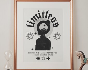 Limitless Cosmic Digital Art Print | Space-Inspired Wall Art | High-Quality Printable PDF | 16x20 and 24x36 Sizes Available