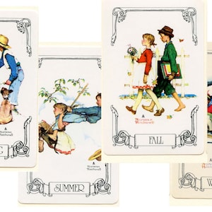 Norman Rockwell Four Seasons Playing Cards