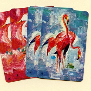 Cartas de jogar pássaros exóticos