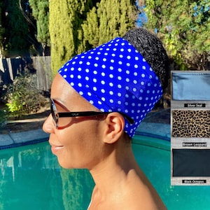 Swim Headbands for wearing under swim caps--Wide and Water-Resistant