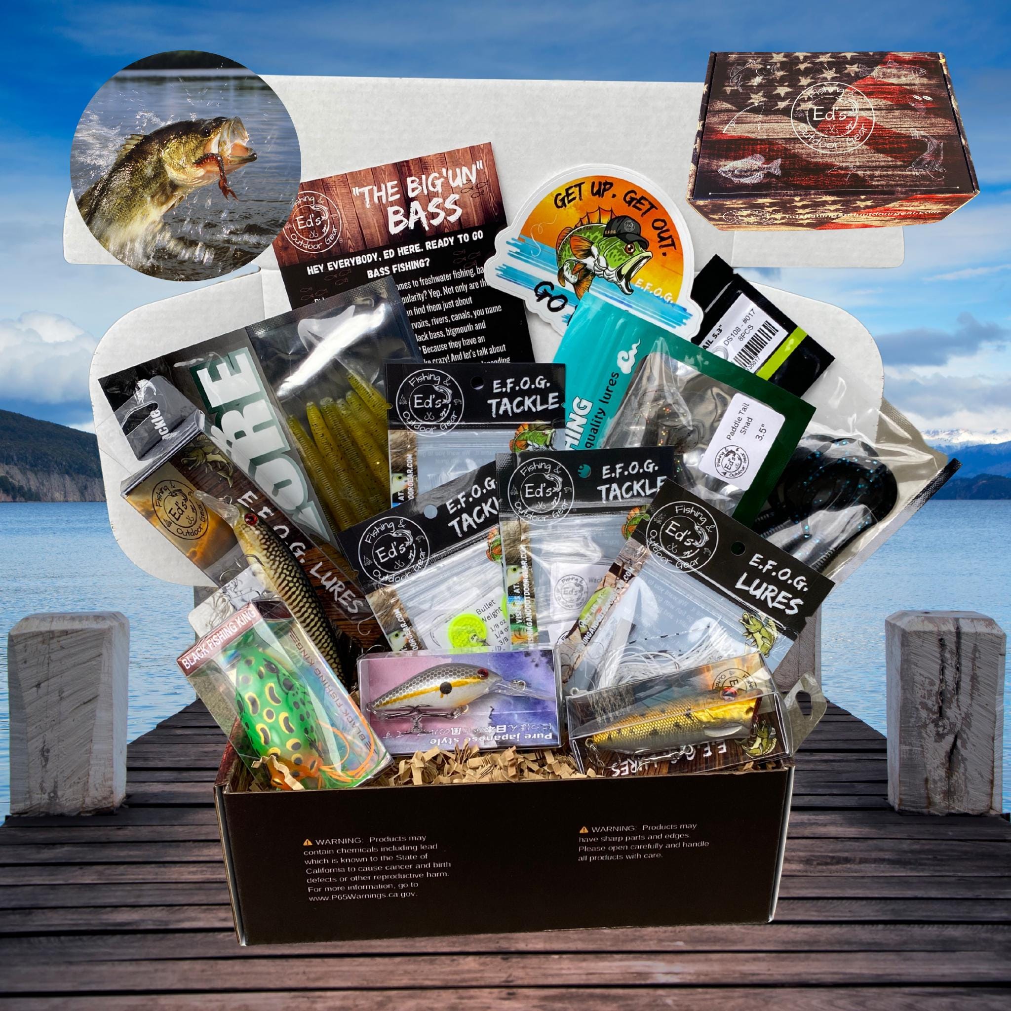 bass fishing gift box Bass Fishing Mystery Box – 11-12+ Types of Lures and Tackle – Valentines  Gift for Fishermen