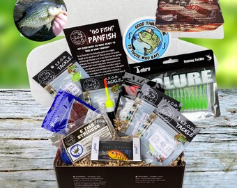 Crappie Fishing Gift Box – 9-10+ Types of Lures & Tackle – Valentines Gift for Men - Flag