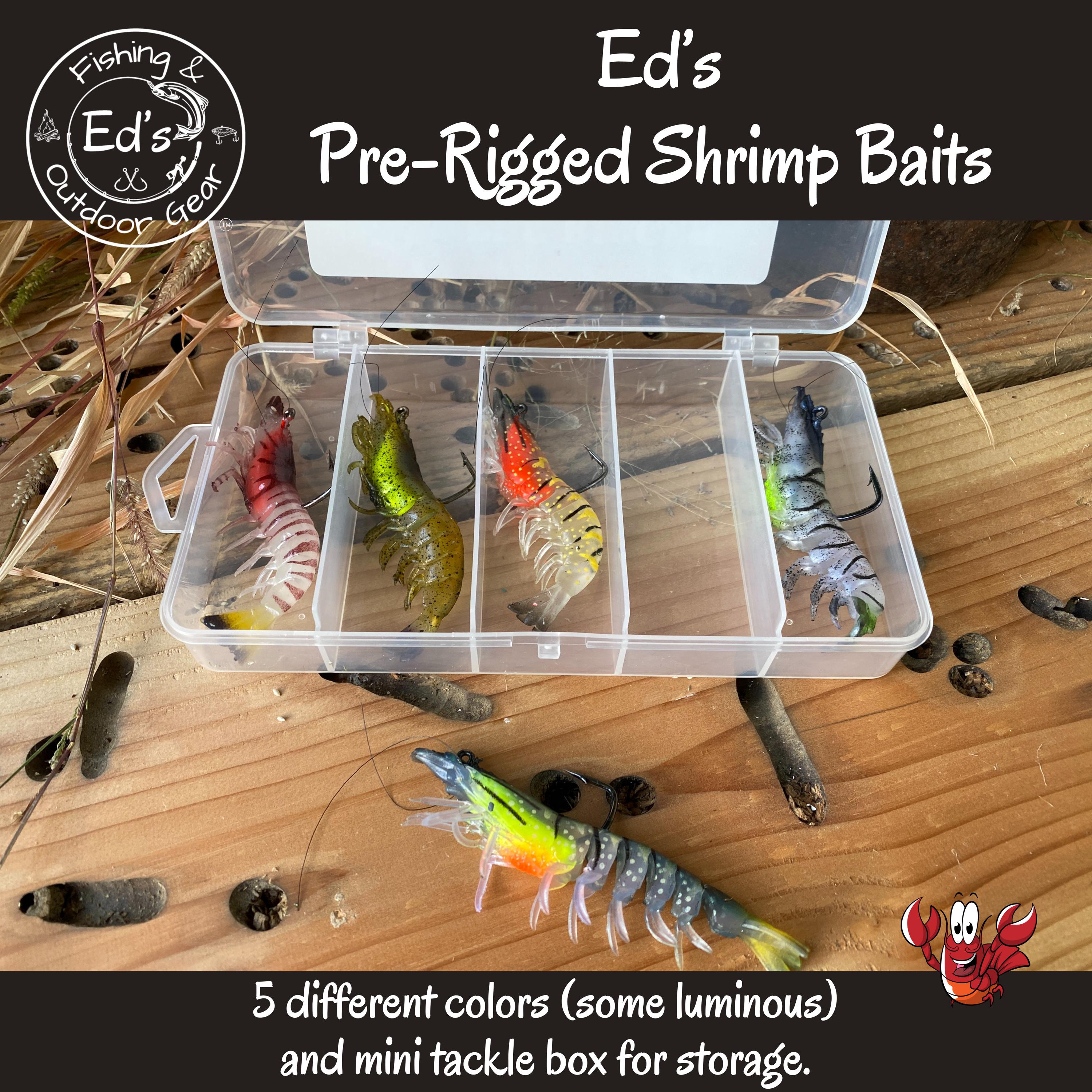 Pre-rigged Shrimp Bait: 5-piece Fishing Lure Set, Tackle Box, Quality Soft  Baits, Angler Gift - Etsy