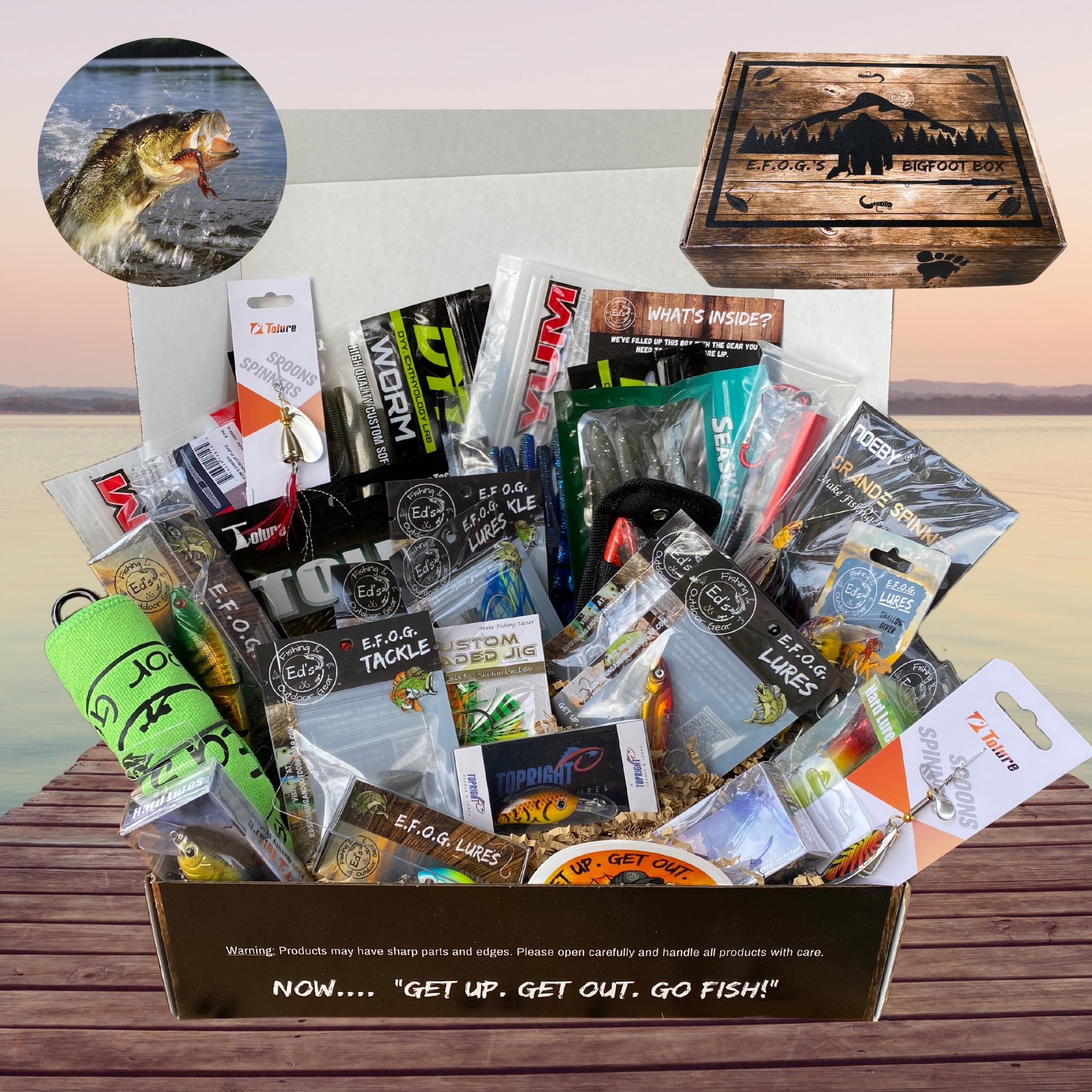 Ed's Bigfoot Bass Fishing Gift Box: 28+ pc Tackle Lure Kit