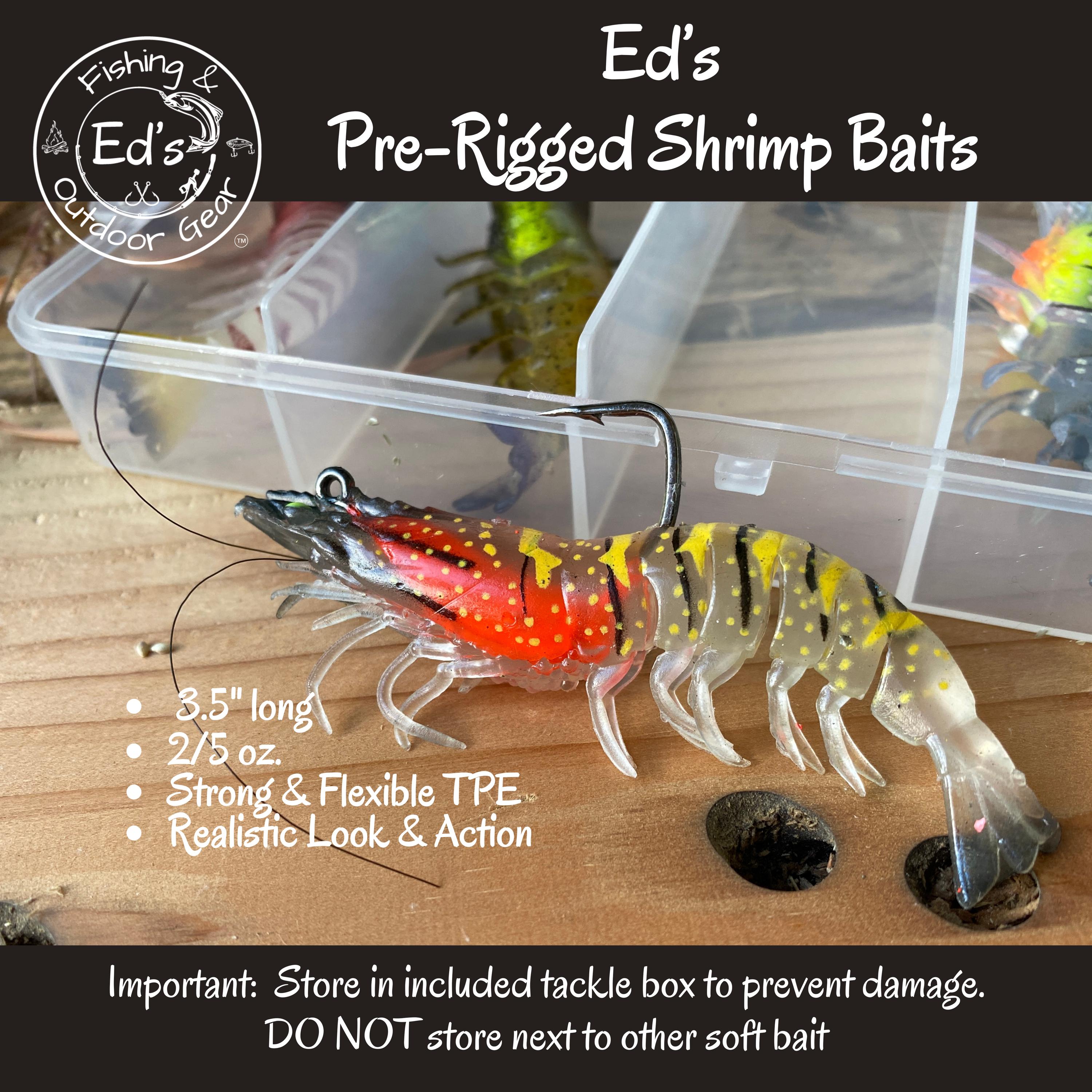 Pre-rigged Shrimp Bait: 5-piece Fishing Lure Set, Tackle Box, Quality Soft  Baits, Angler Gift - Etsy