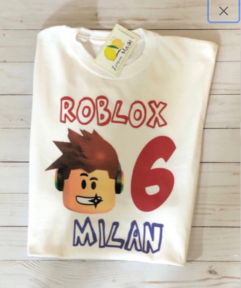 Roblox Birthday Boy T Shirt With Name Roblox Shirt Roblox Etsy - roblox dirty t shirt