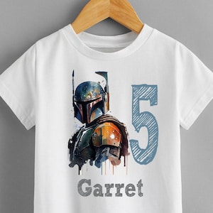 Mandolorian shirt with name, mandolorian birthday shirt with name, Star Wars birthday shirt