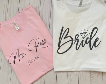 Wedding shirt, bride shirt, groom shirt, husband shirt, wife shirt, wifey shirt