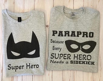 Every Super Hero Needs a Sidekick shirt, boy baby announcement shirt, superhero big brother shirt, custom super hero shirt