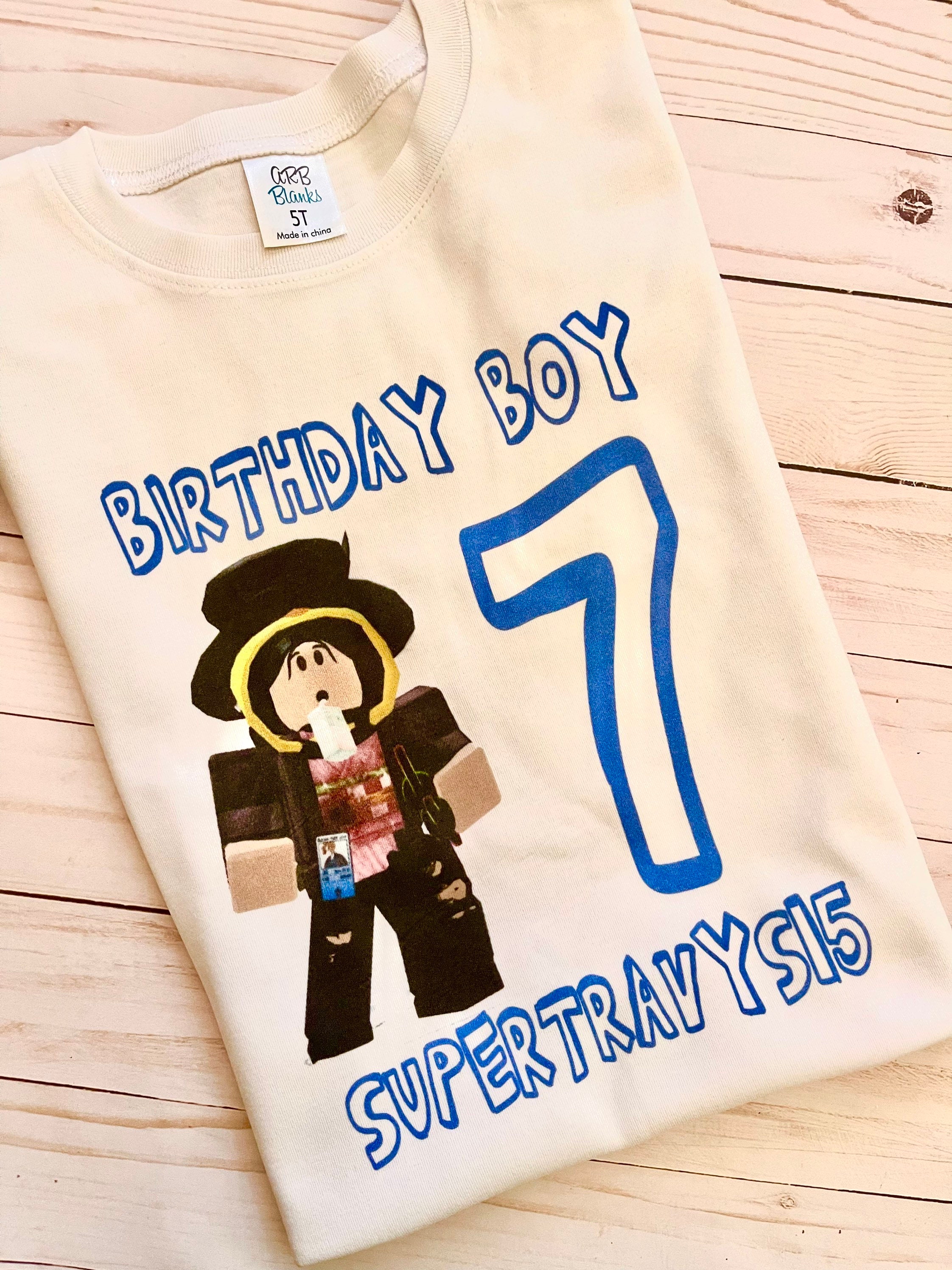 Roblox Birthday Boy T Shirt With Name 