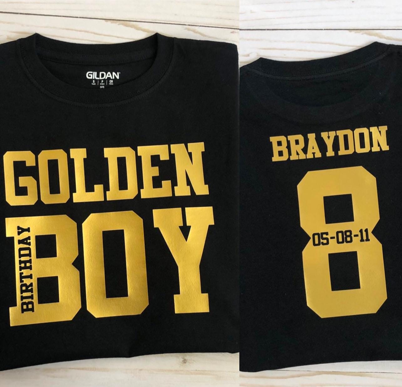 Golden Birthday Boy T-Shirt, Personalized Name and Age