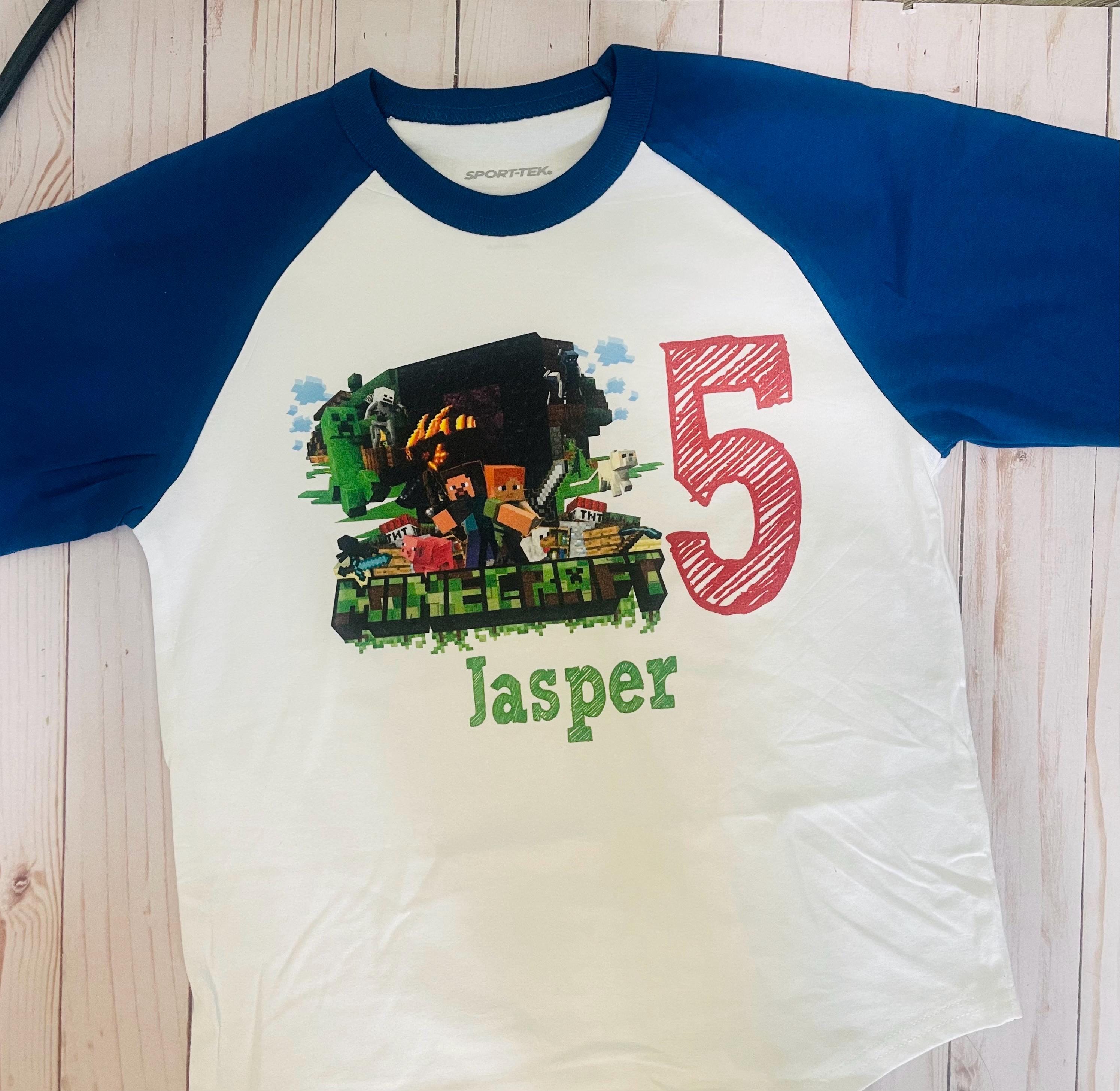 Minecraft Custom Birthday Tee with Digit