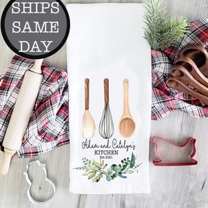 Personalized kitchen towel, Flour sack towel, Custom Flour sack towel, personalized tea towel
