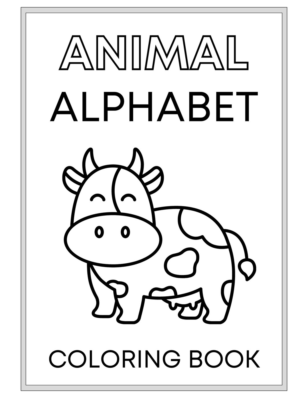 Animal Alphabet Tracing and Coloring Book Digital Download for Kids - Etsy