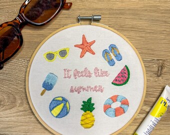 It Feels Like Summer Hand Embroidery Art