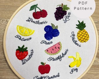 Fruits of the Spirit Hand Embroidery Pattern