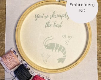 Shrimply the Best Hand Embroidery Kit