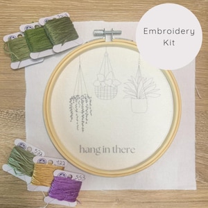 Hang In There Hand Embroidery Kit