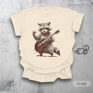 Retro Raccoon Playing Guitar 90s Shirt, Vintage Animal Music T-Shirt, Vintage 90s Tee, Funny Gift Shirt
