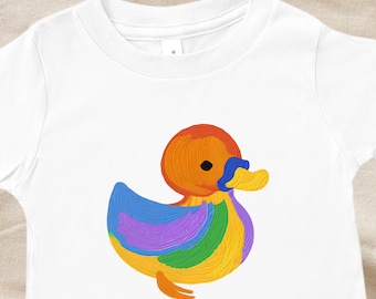 Rubber Duck | Gift for 2, 3, 4, and 5 year old | Soft Cotton Toddler Tee