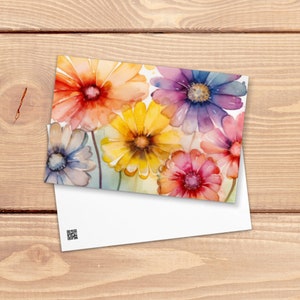 Aquarelle marguerite | Carte postale 4 x 6 po (pas d'enveloppe)