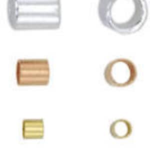 Silver Plated Crimp Bead Beadalon Tube Choose from 4 sizes 1/4 Ounce of any
