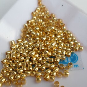 Gold Plated Beadalon Crimp Bead Choose size for you 1 ounce pack