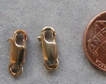 Zapięcie typu homar wypełnione złotem 12 mm z kółkiem